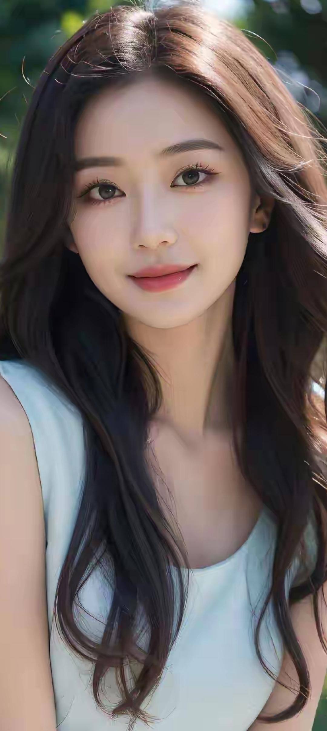 阳光下的甜美少女，笑靥如花，温柔动人。