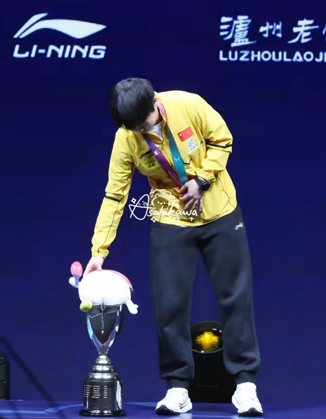 看到外网这样评价莎莎，拿完冠军马上就我自然流露可爱本色的莎莎。澳门世界杯冠军