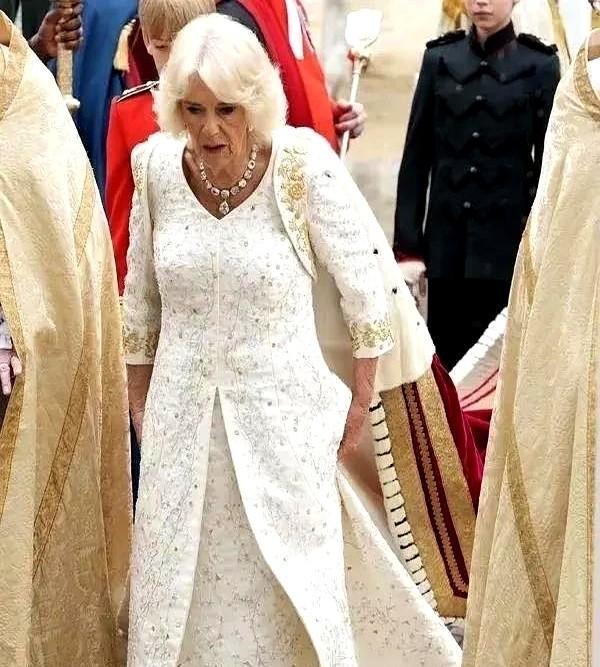 76岁卡米拉穿得像奶奶的衣橱，可那不是老气，是底气。她没选年轻时没资格穿的旗袍