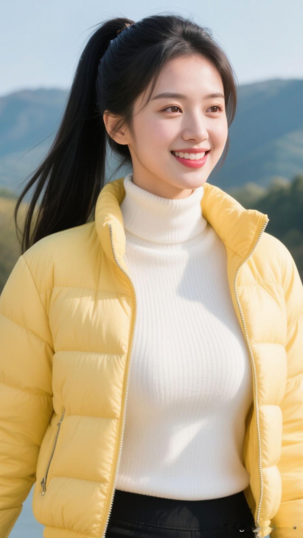 青山为幕，湖水作笺，明黄衣褶驮着春的风，一笑，就把烂漫穿在了身上。风起于青山娇