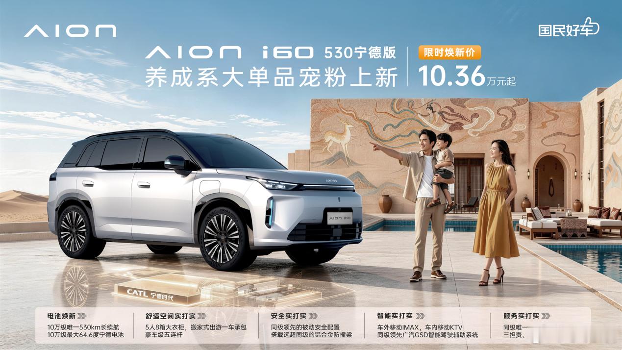 埃安i60530宁德版上市，限时焕新价10.36万起！在A级新能源SUV这个