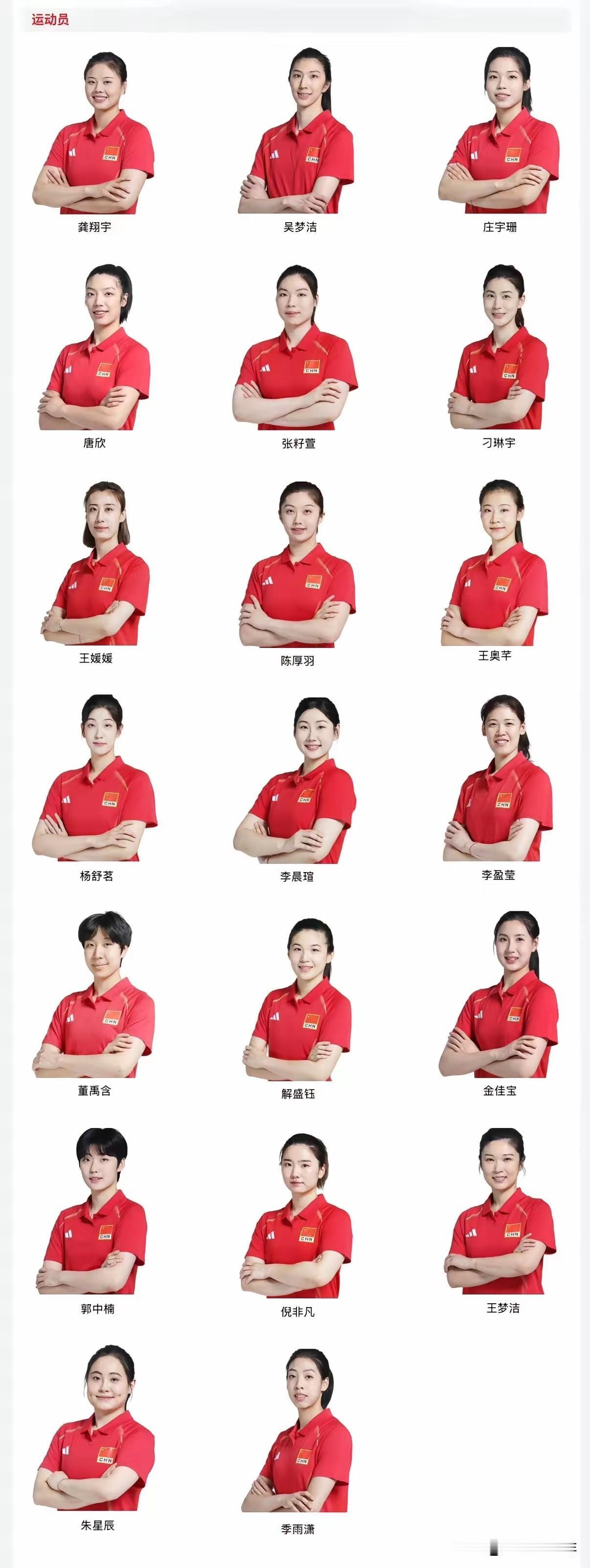中国女排公布球员定妆照和球衣号码！昨天中国女排公布了2026世联赛参赛球员名单