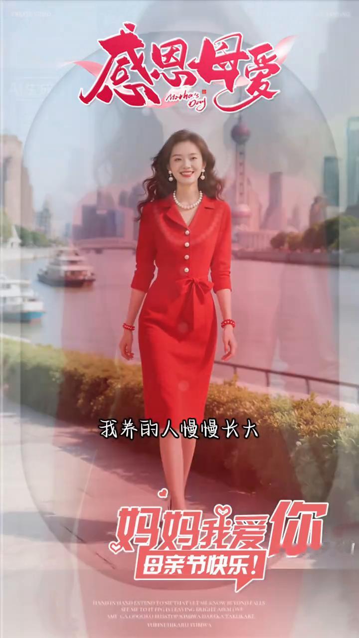 感恩母爱，妈妈我爱你。母亲节快乐！我养的人慢慢长大，养我的人渐渐变老。时间就像