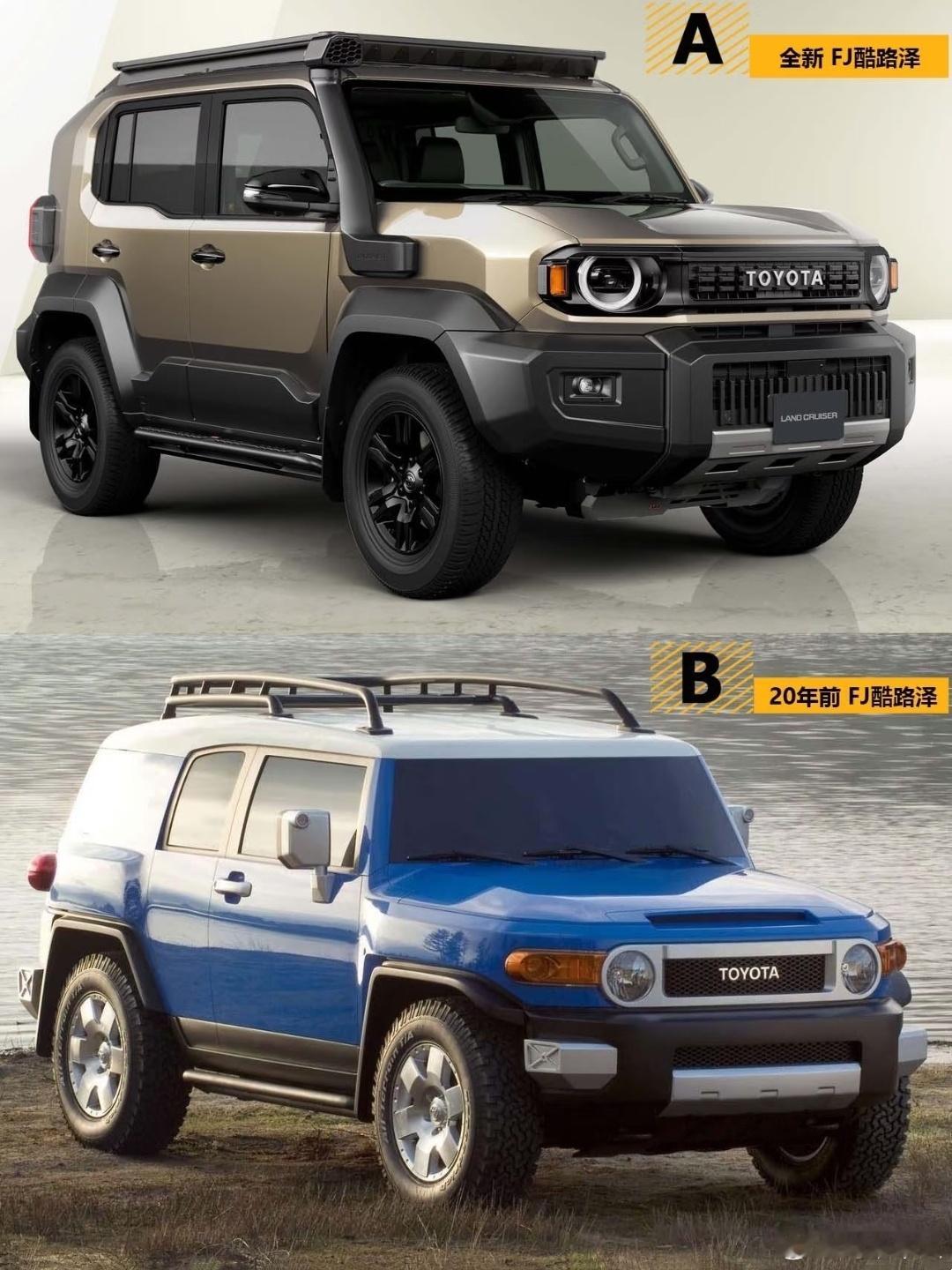 我发现新款的FJ酷路泽争议还挺大的，有的人说终于变好看了，但也有网友说变老头乐了