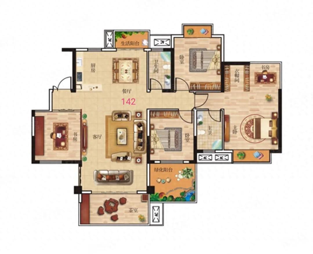 可能吧，这是一款普通141.96㎡的房子，但是它非常有诚意，因为你要知道它配置了