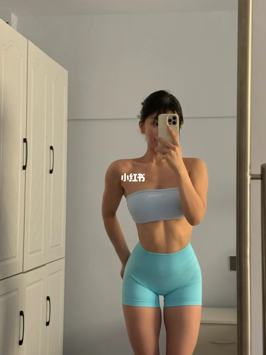 168 | 60kg 健身女孩的蓝色系ootd