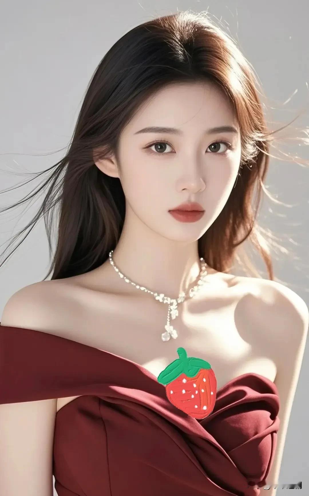 什么样的穿搭可以成为气质女神?酒红裙缎裹着柔润的光，颈间珠链坠着细碎的亮。衣间