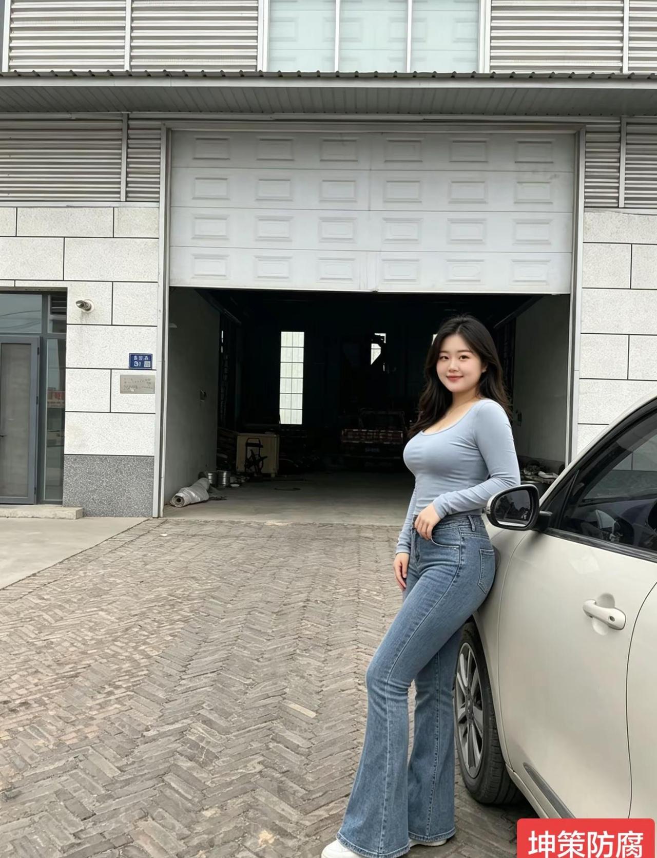 管件防腐喷漆➕出口铁框架包装。显瘦紧身衣轻熟风穿搭日常通勤穿搭牛仔裤搭配