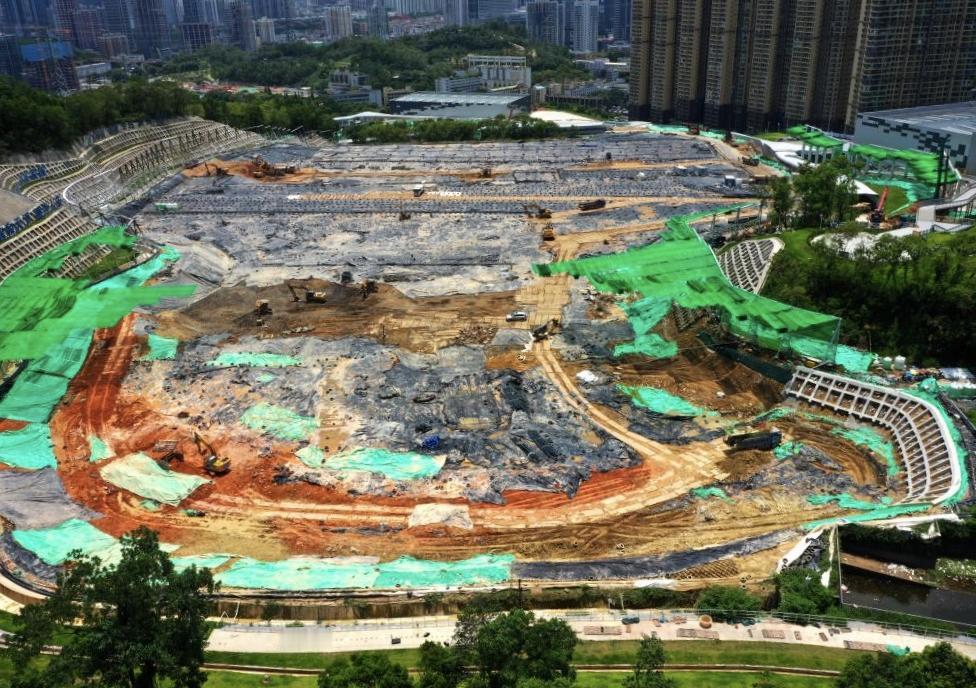 广东深圳，全国体量最大的填埋场——玉龙垃圾填埋场开挖了！此前，这是一座110米高