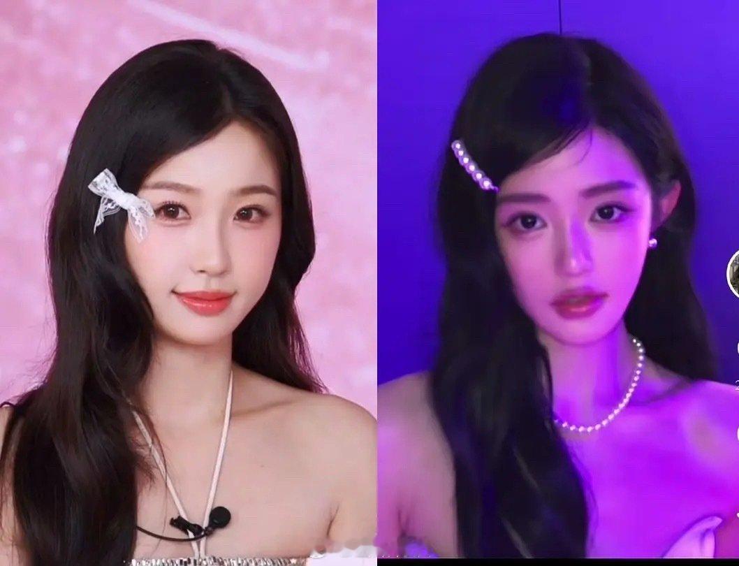 虞书欣直播想要的妆造🆚现实，差别大不大？​​​