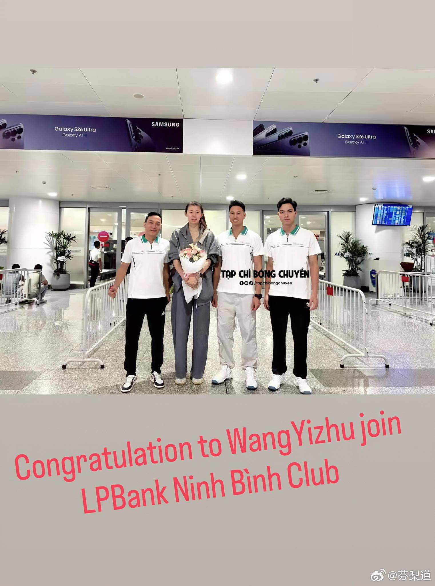 国际排坛动态王艺竹竹子也已经顺利抵达越南，她将代表LPBank宁平队出战2