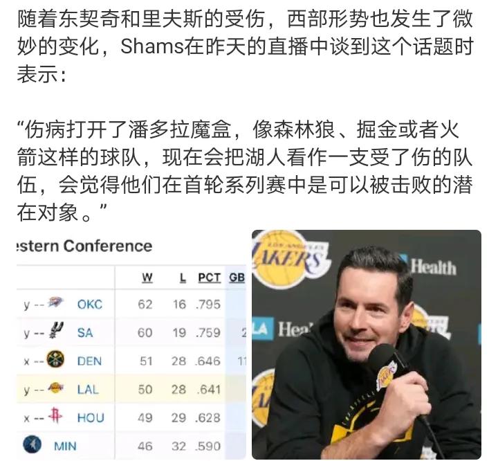 挺好，首轮击败湖人东里还能好好恢复一下要是让湖人过了首轮，到时候东里强行复出