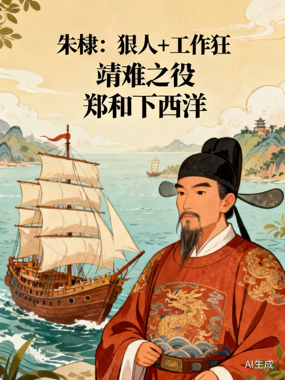 朱棣是个怎样的人？篡位当上皇命后做了哪些大事？一、先讲讲朱棣这人是个怎样的人？说白了就是个狠人加工作