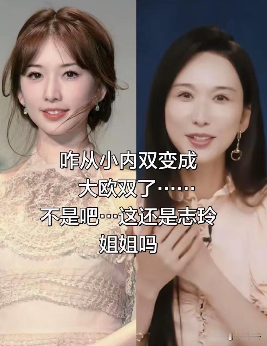 林志玲新旧画面对比引热议，从小内双变成大欧双，网友直呼认不出近日，一组林志