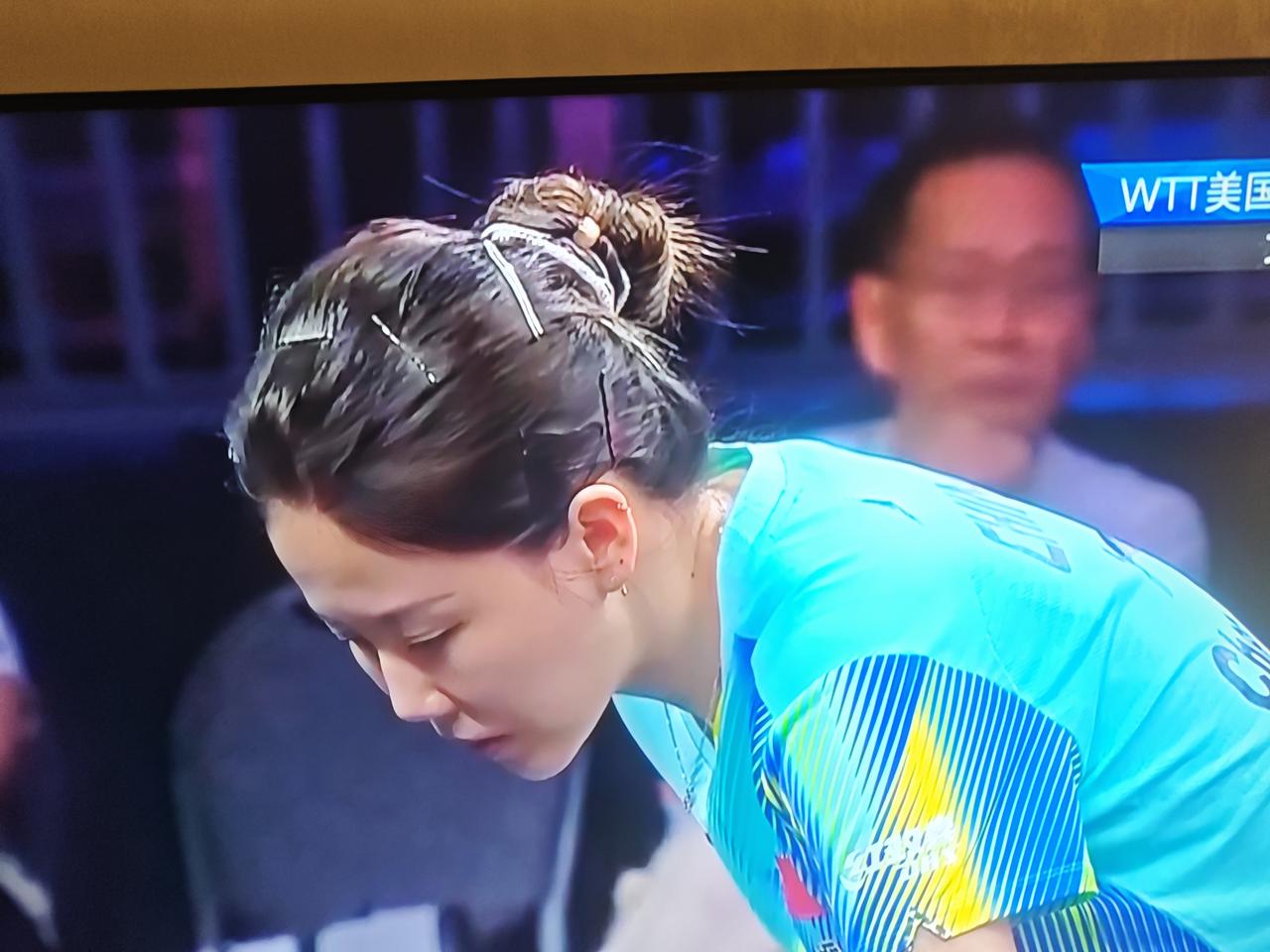 陈幸同演技太好，对手不解风情美国大满贯赛，陈幸同比赛时换了一个新发型