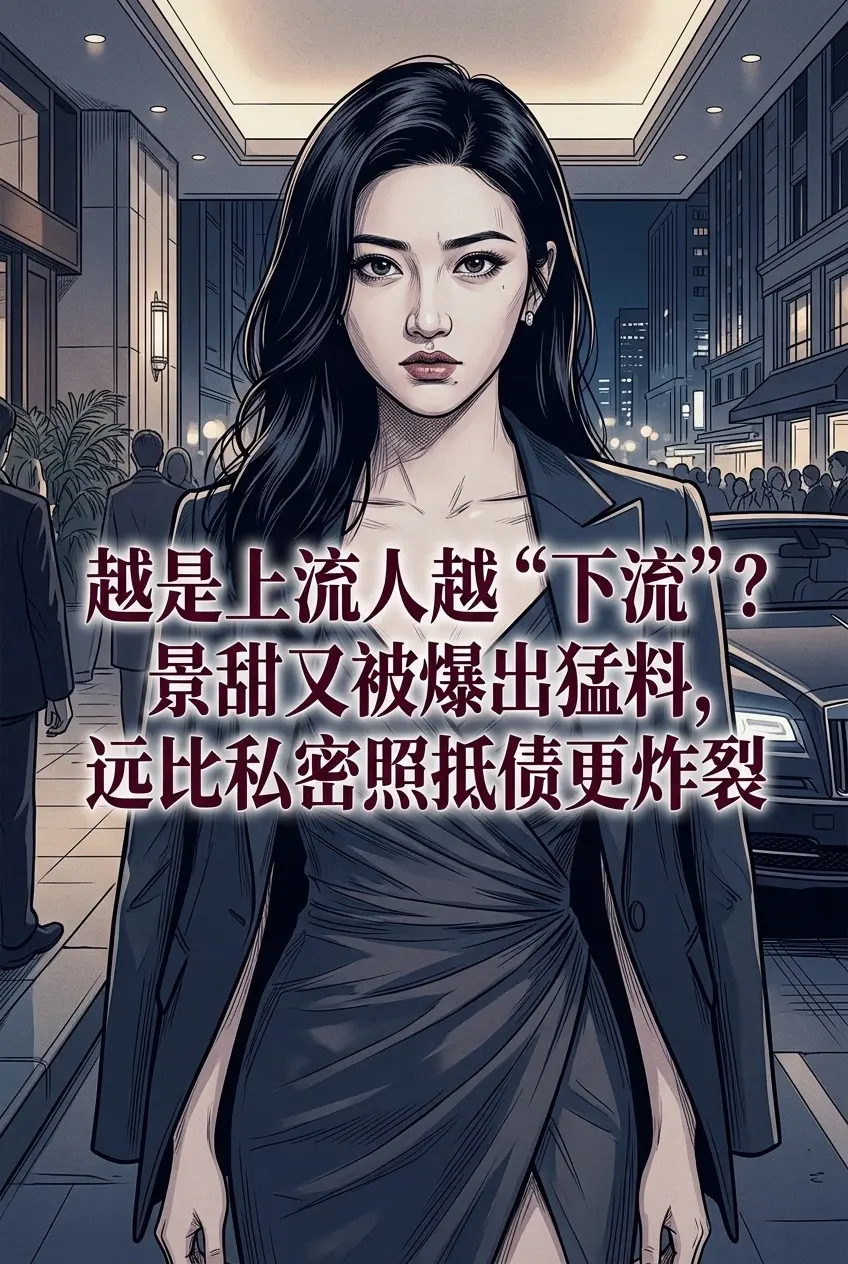 越是上流人越“下流”？景甜又被爆出猛料，远比私密照抵债更炸裂