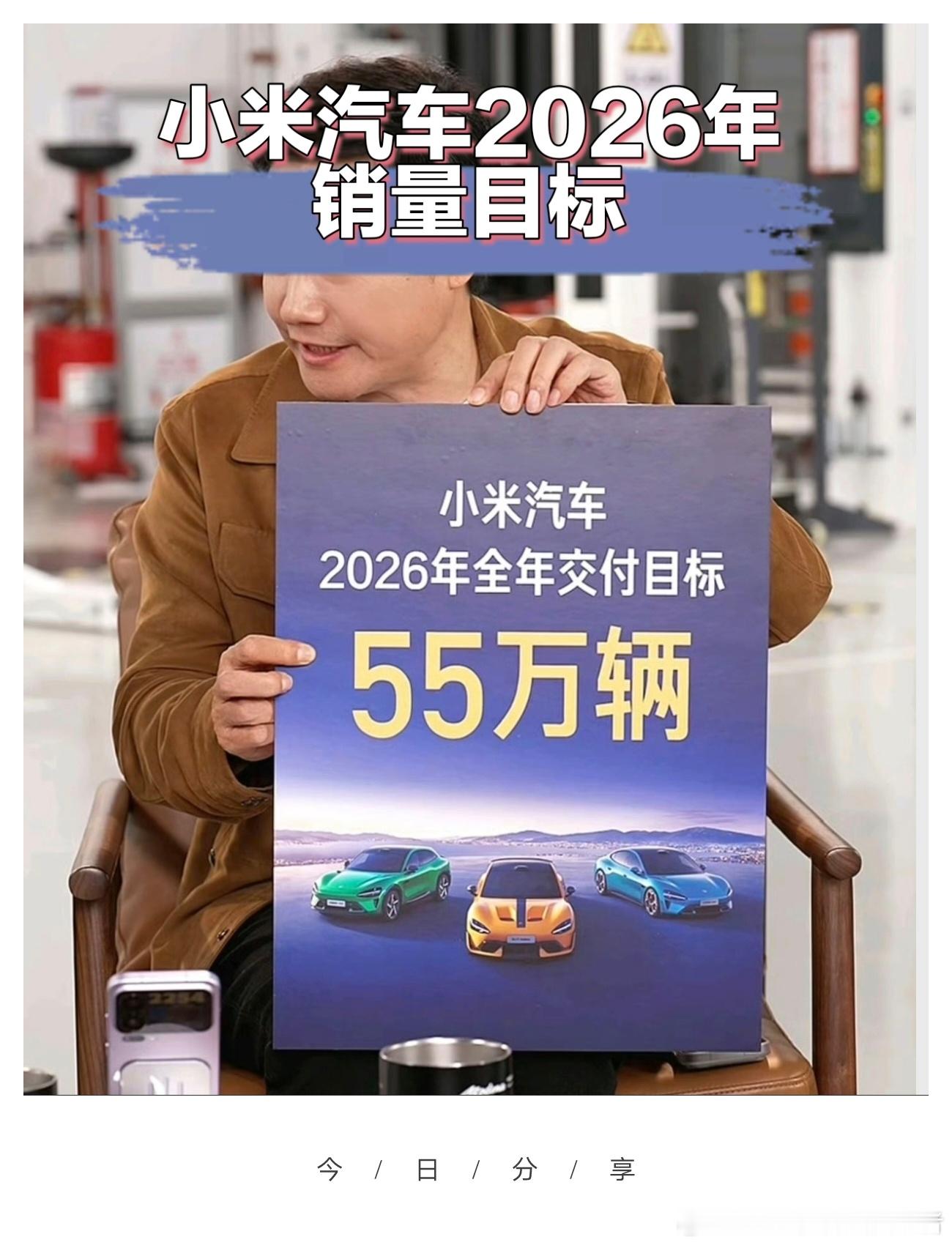 小米汽车2026年目标公布，大家觉得它能完成吗？雷军说，小米汽车2026年全年交