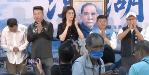 今日，国民党主席郑丽文和副主席李乾龙、季麟连、党务主管、澎湖县党部主委陈双全一同
