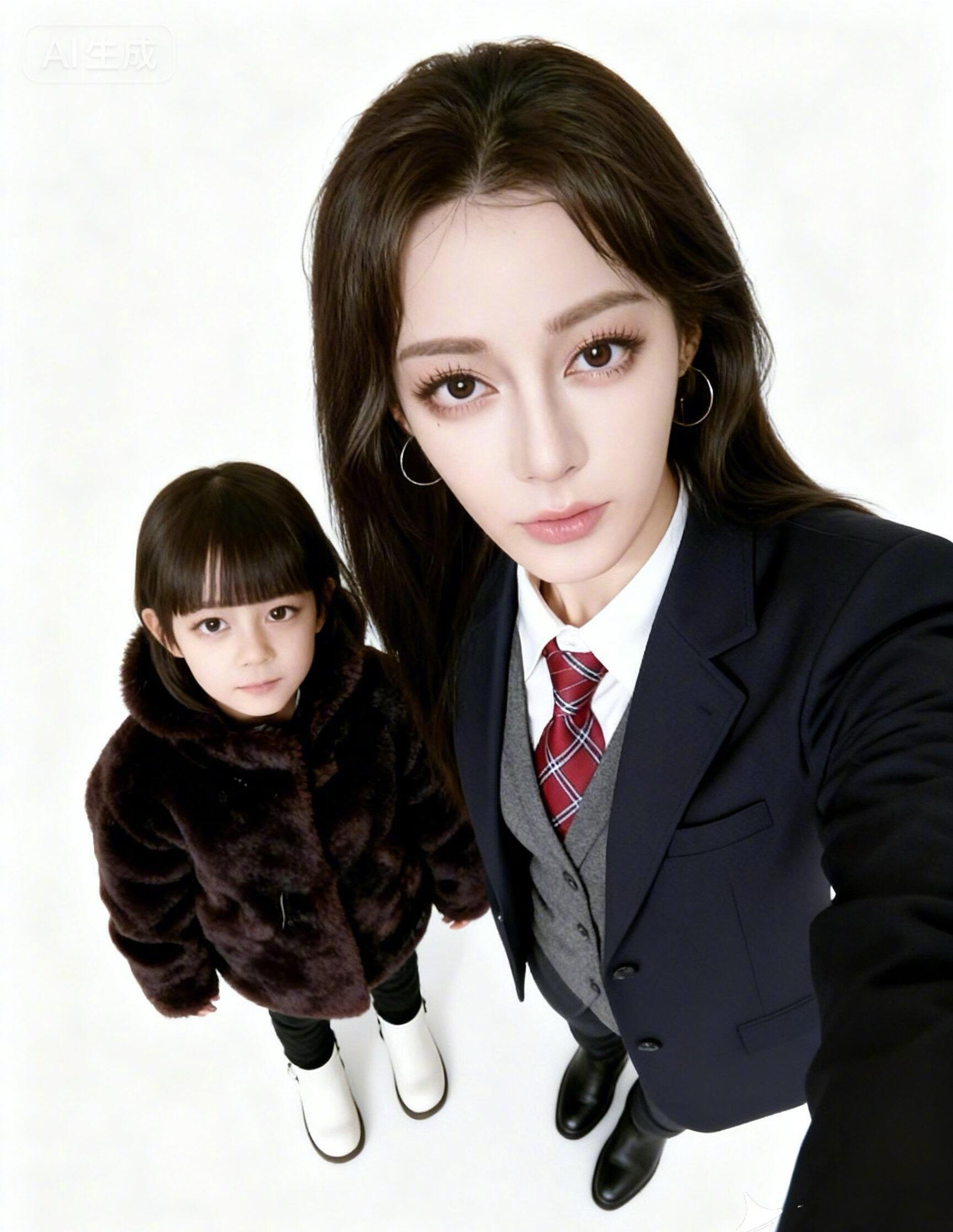 女明星和小时候的自己合照系列，等比例长大好萌​​​