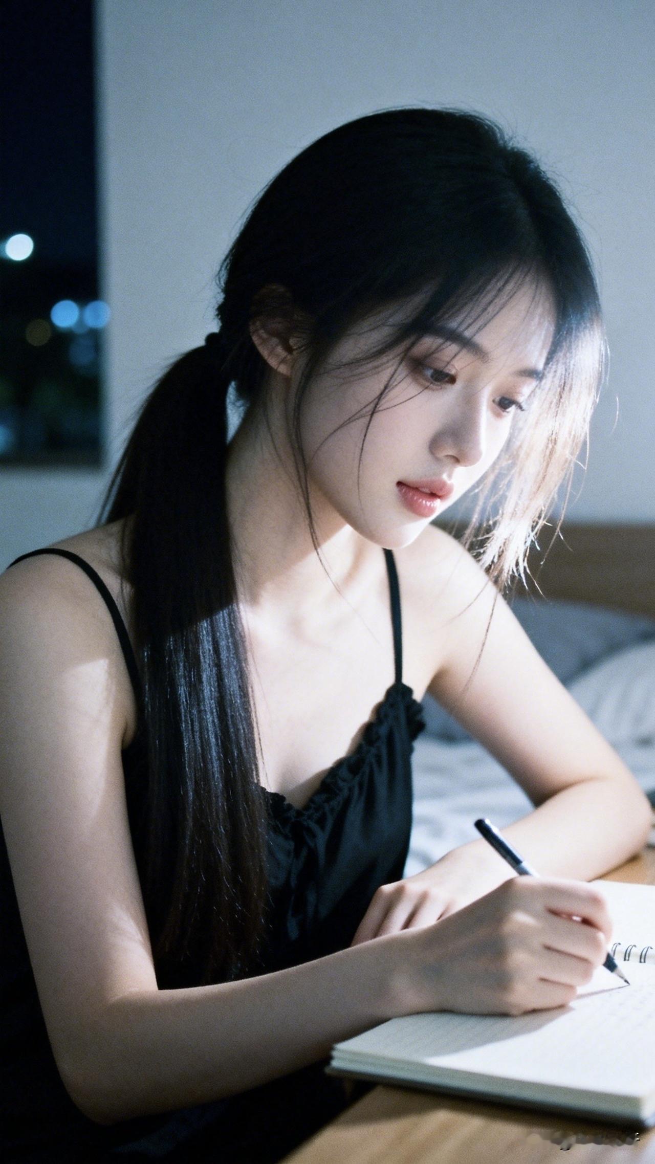 ：每当夜深人静的时候，笔记本里就会多一些文字～有写给白天的匆忙时光，有写给世界转