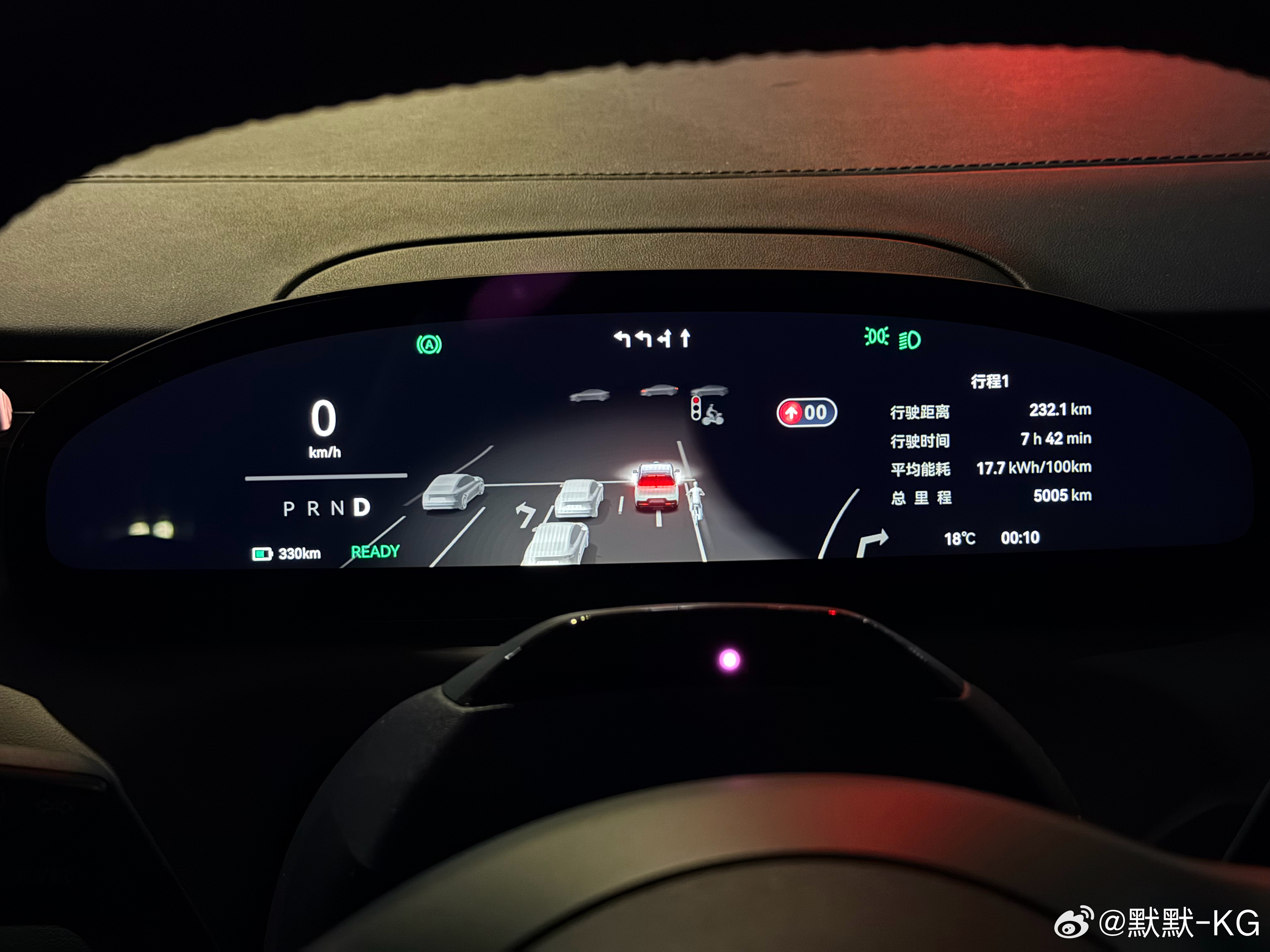 同事说极氪MIX的电耗很高，不知道怎么看里程，我觉得不高，就拿过来清零了里程开了