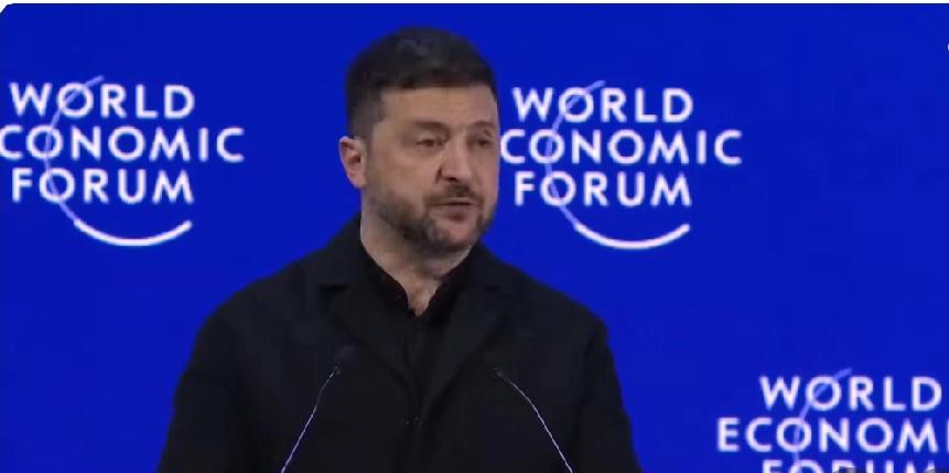 这次瑞士“达沃斯”论坛，泽连斯基也参加了，而且，还发表了措词严厉的讲话，他重点是