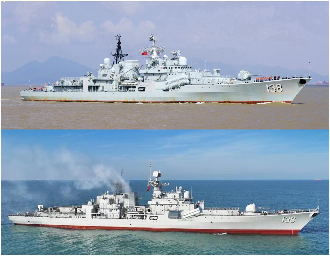 [呲牙笑]不知道将来会不会返销毛子？138泰州舰改装好了，看来咱们对“现代级”
