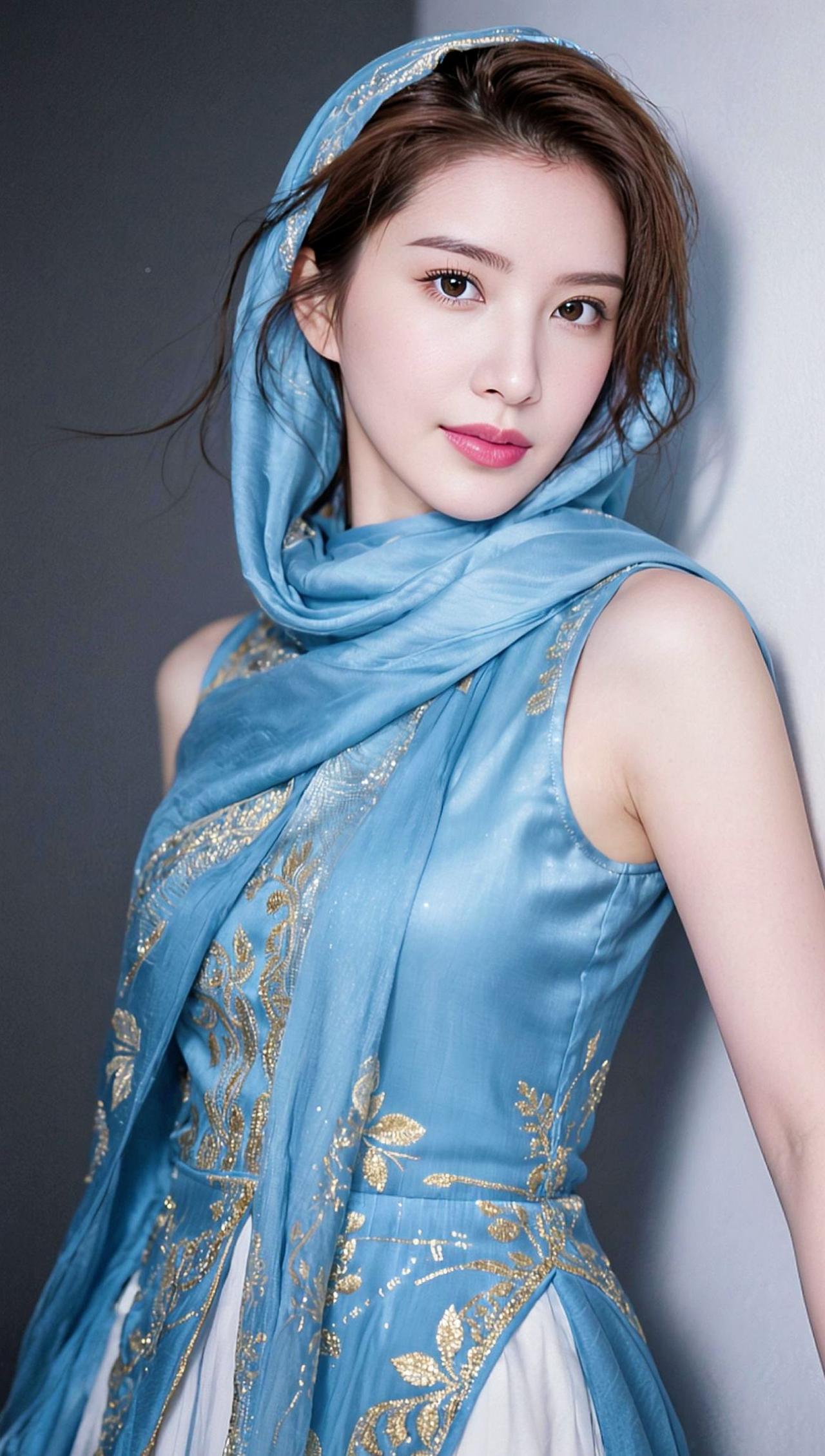 AI蓝纱风情写真随变ai随便玩坐井观天