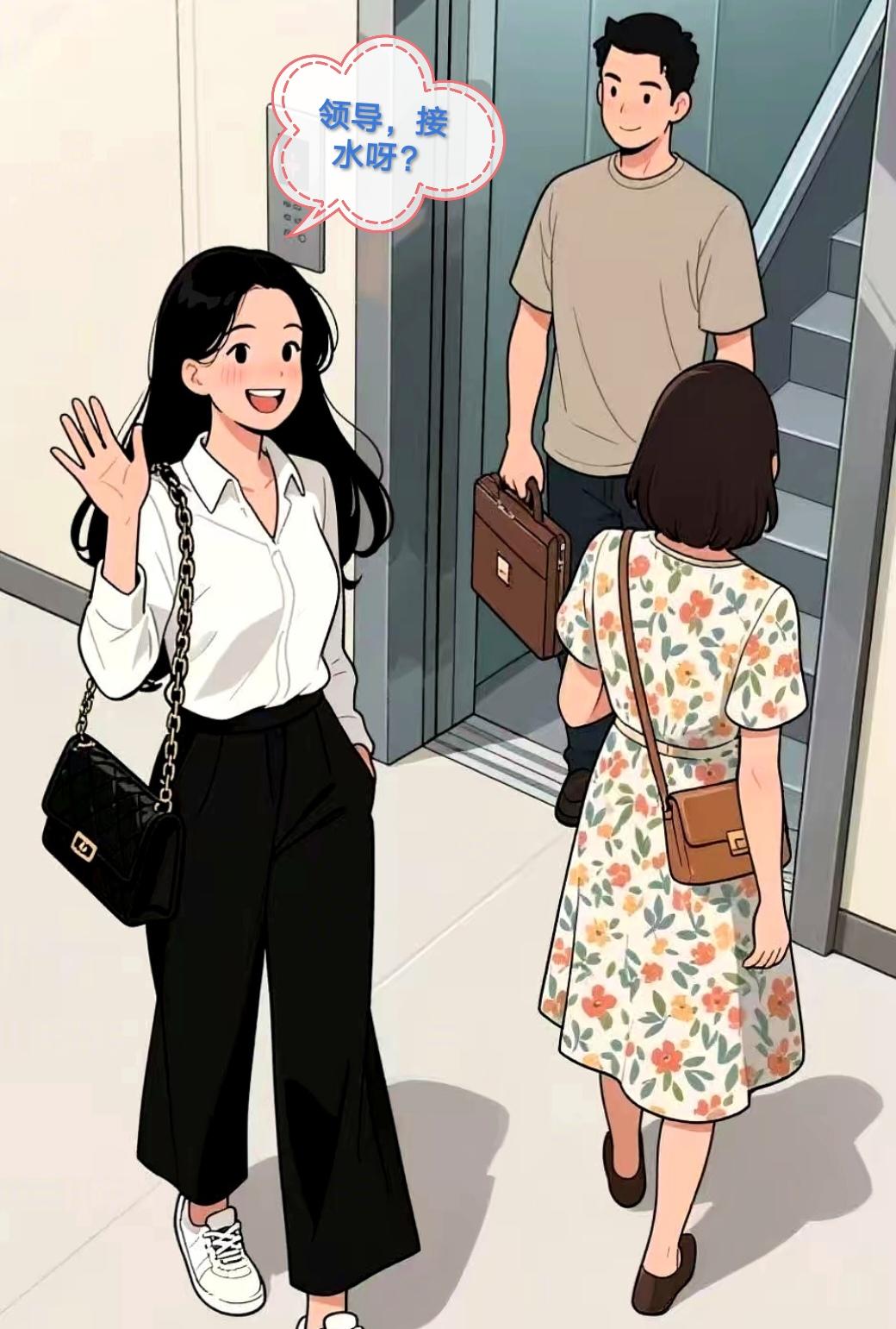 笑话（852）王局从北方到西南方任职，第一天上班自己拿着杯子去饮水机接水，女