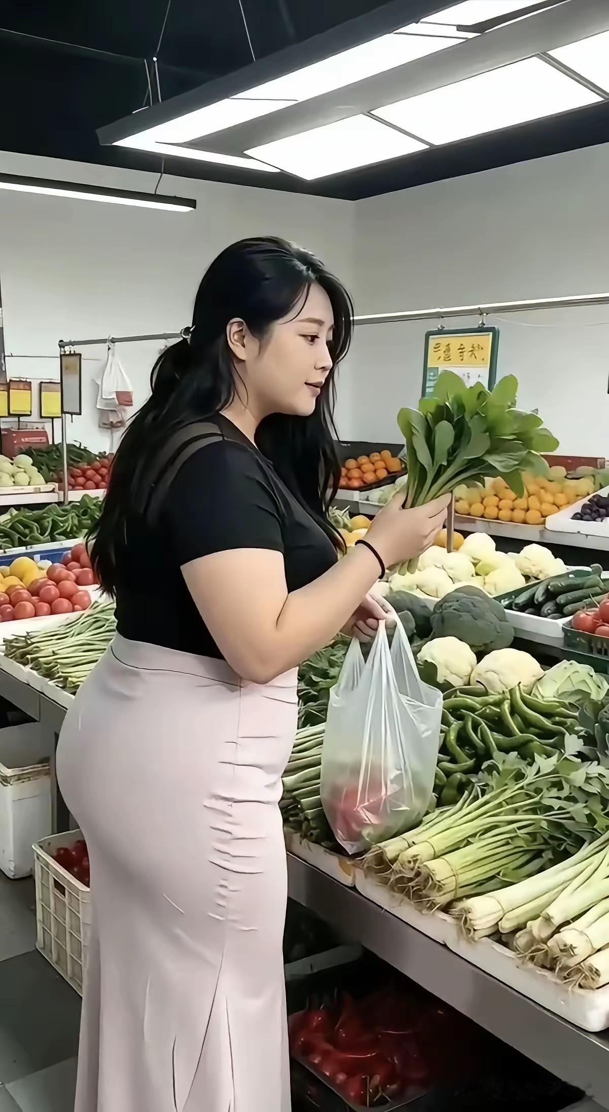 南乡子·持家贤妇蔬果盈摊，细拣鲜蔬意安然。烟火人间寻清趣，悠然，一饭三餐