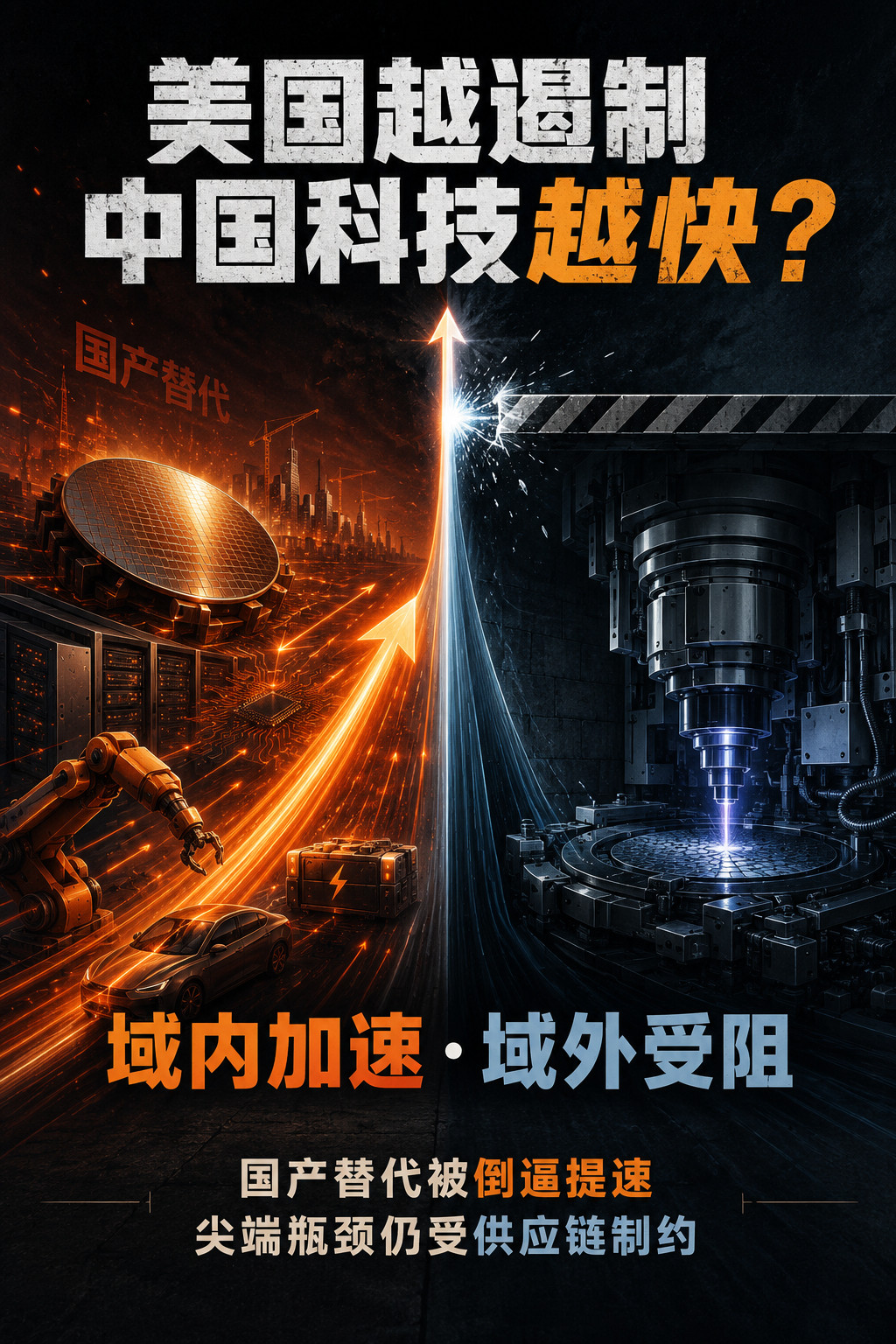 有人说，美国越是遏制中国在高科技方面的发展，中国反而发展得越快。Claude对此
