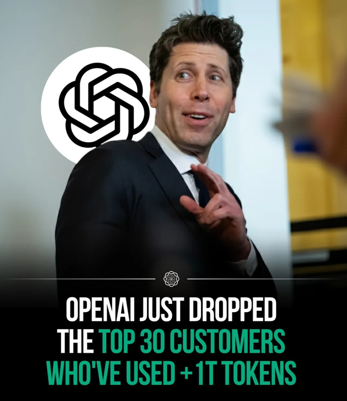 OpenAI公布了30家tokens消耗破万亿的