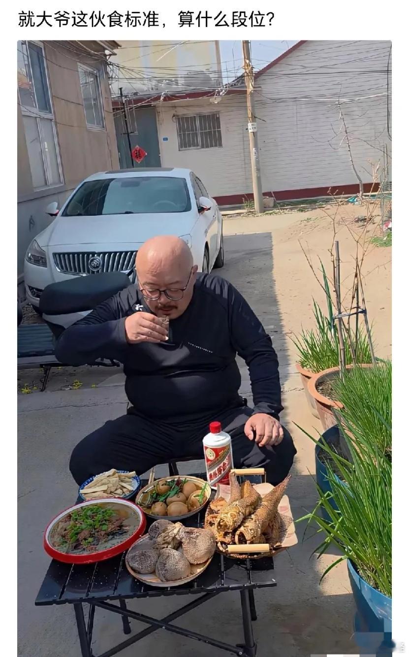 我敢说！大爷这伙食已经超过全国80%的普通人了！