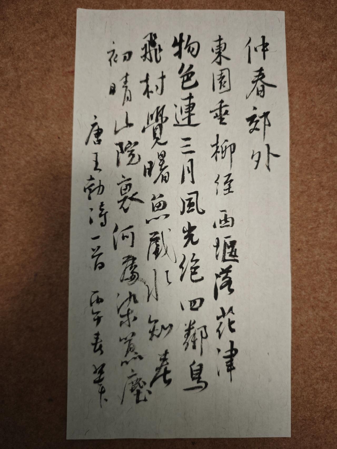 东园垂柳径，西堰落花津。物色连三月，风光绝四邻。鸟飞村觉曙，鱼戏水知春。初