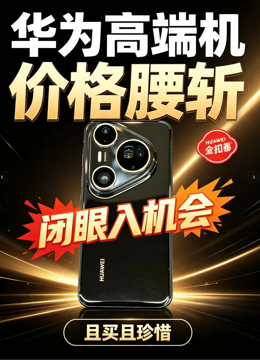 华为价格“腰斩”的高端手机，从9999元跌至