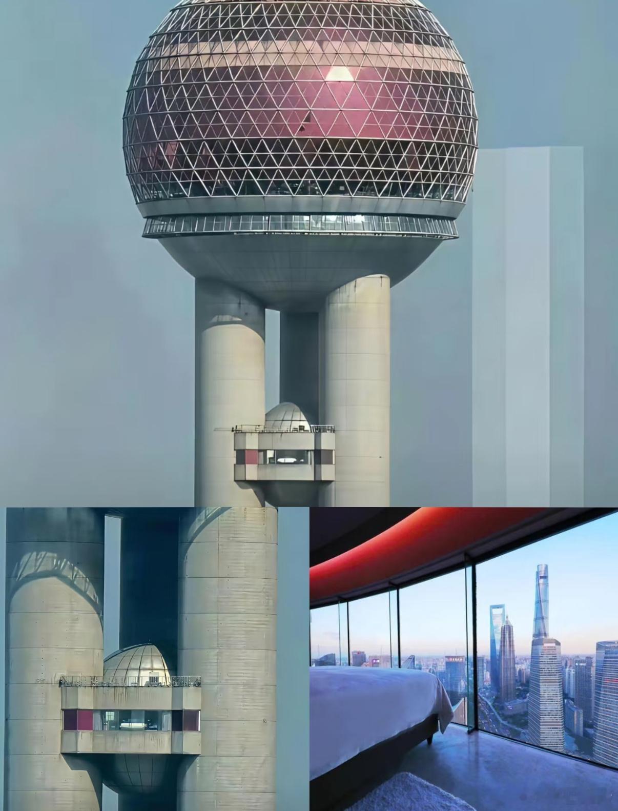 原来东方明珠塔那个小球里真有个大床房六万八一晚，特殊日子大概确实要超过十万元，牛