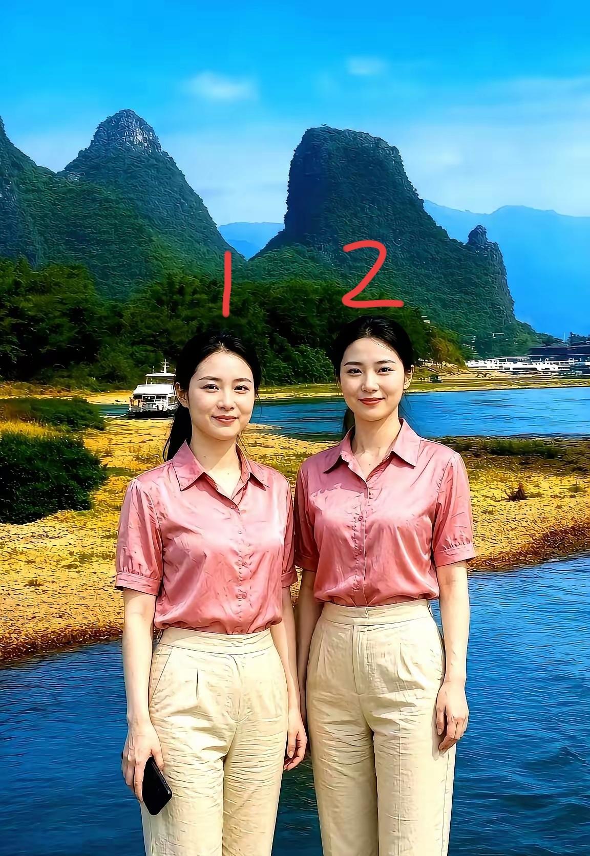 两位美女谁好看，你想把哪位娶回家？国色天姿美女照