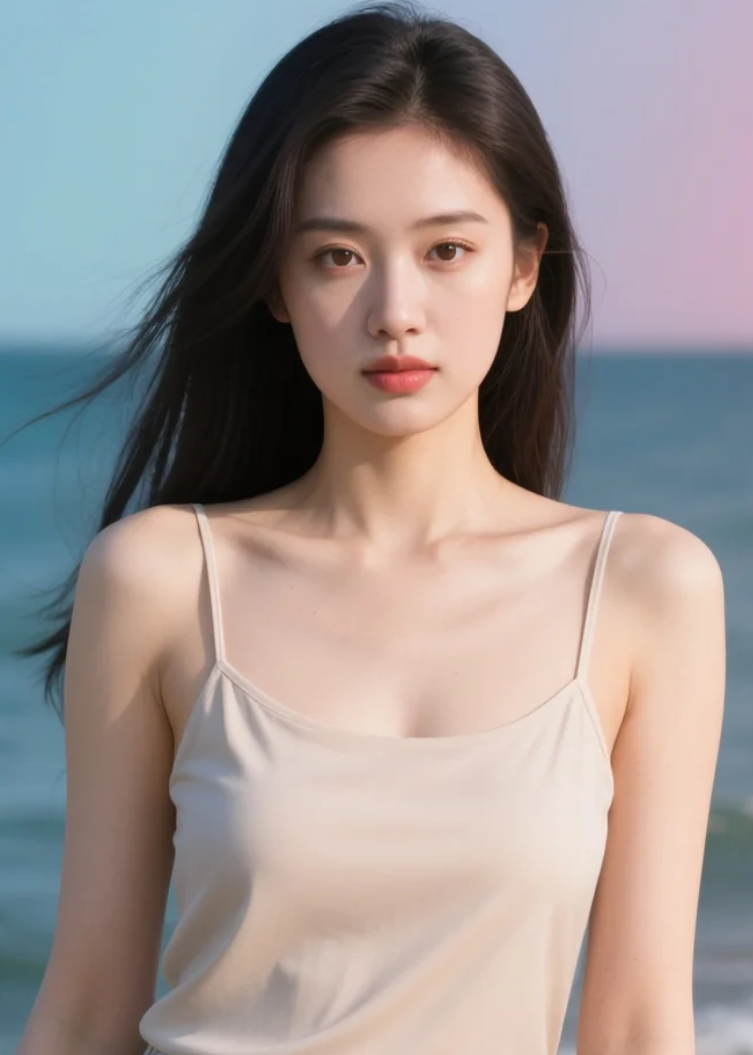 撩动长发时，风情万种尽在不言中。