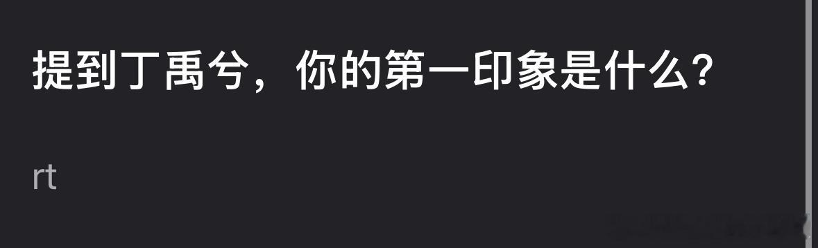 提到丁禹兮，你的第一印象是什么？