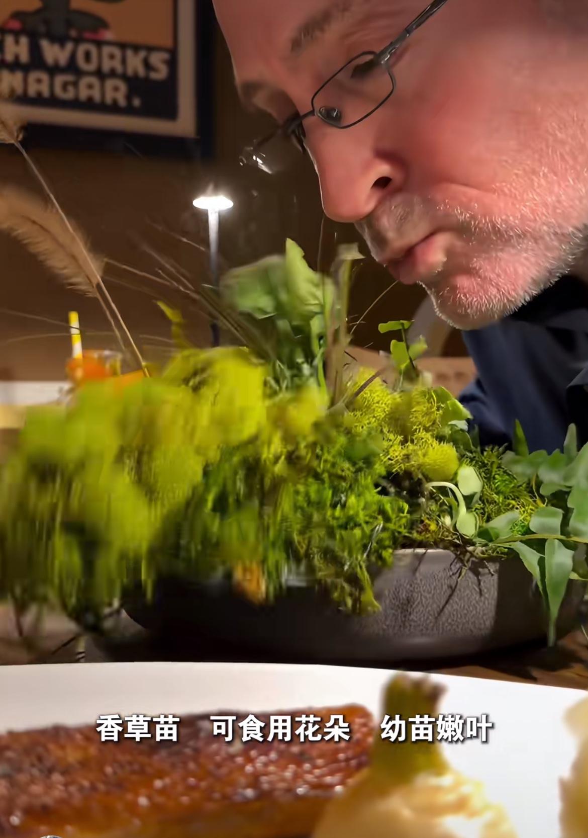 最近在美国比较火的印度料理，看起来形状很像绿化带，最主要的是需要啃着吃，看起来像