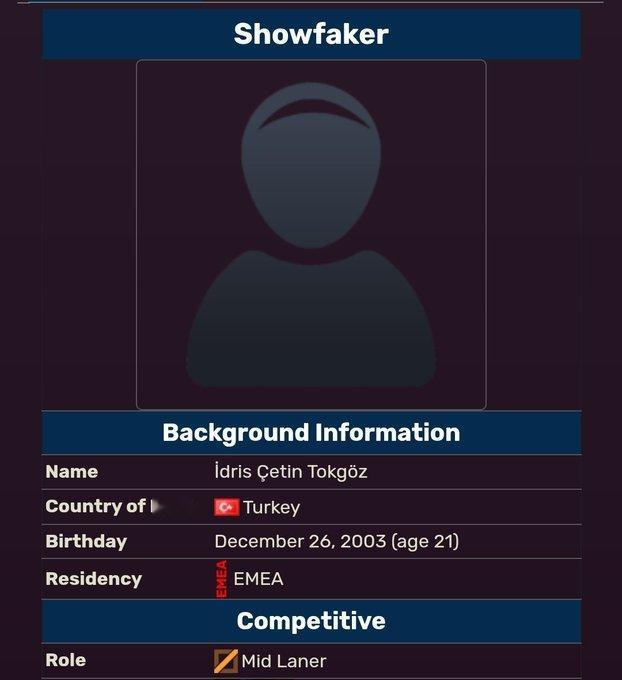 ShowMaker+Faker？韩媒记者：土耳其一名中单选手ID为Showfak