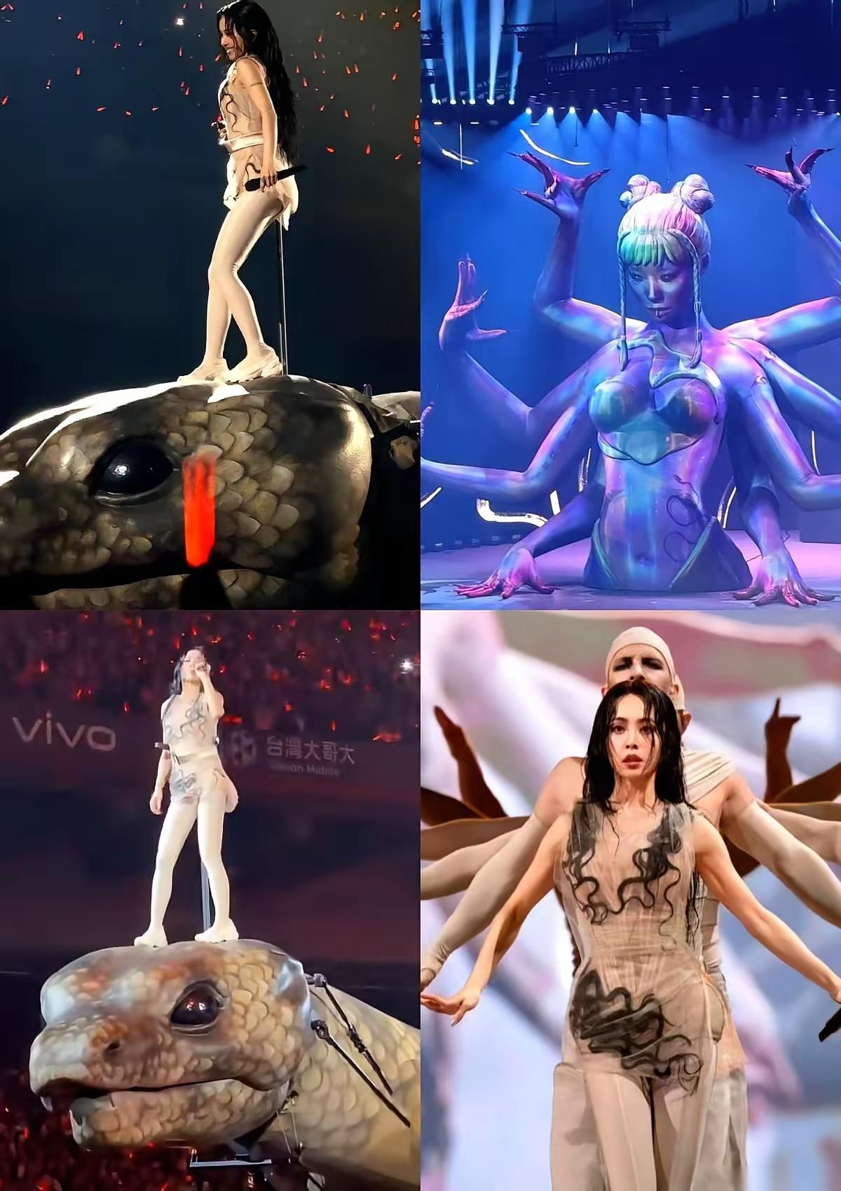 蔡依林的演唱会越来越阴森了！这到底是什么演唱会，我咋觉得那么瘆人！演唱会不应该