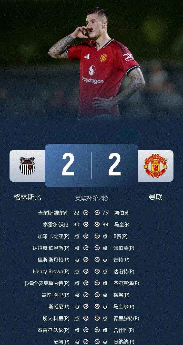 曼联：这实力，只能保级了半主力，半场被英乙球队灌2个。全主力，依靠运气半场扳