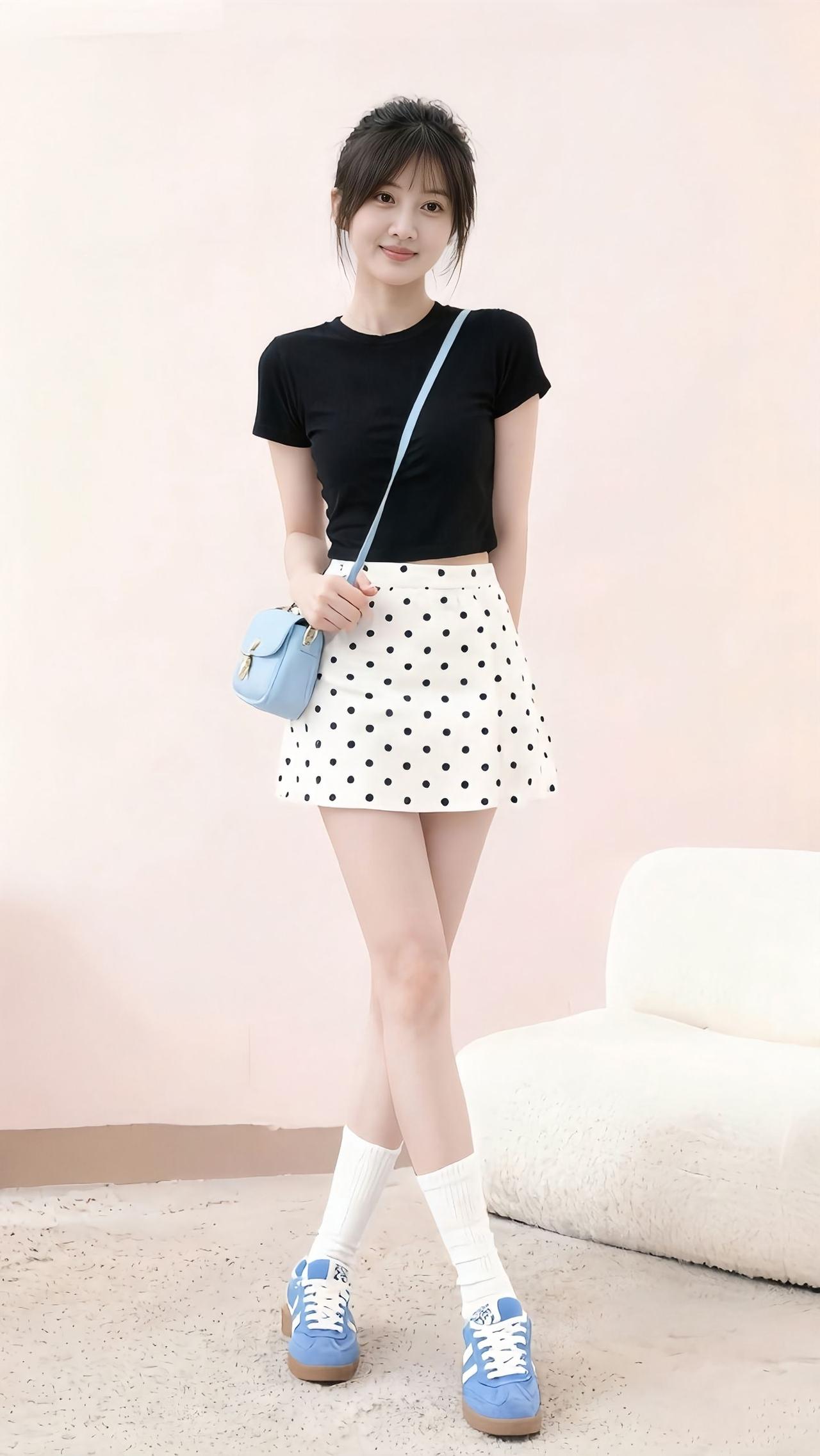 这位小姐姐的穿搭真可爱！