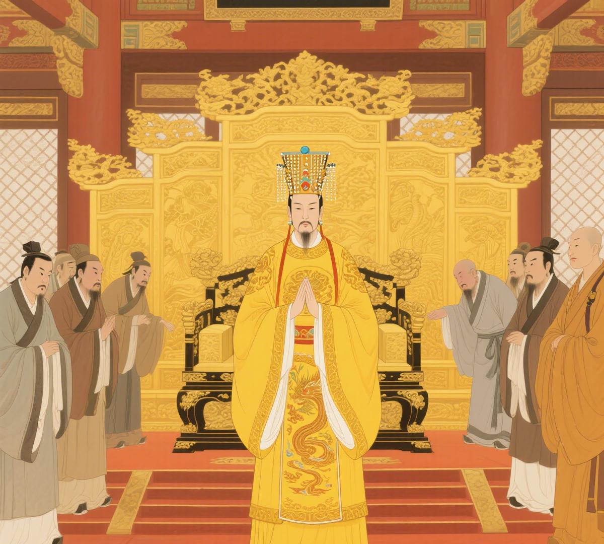 梁武帝疯魔信佛：放着皇位不坐，三次跑寺庙当和尚，大臣花4亿赎他回宫皇帝放着