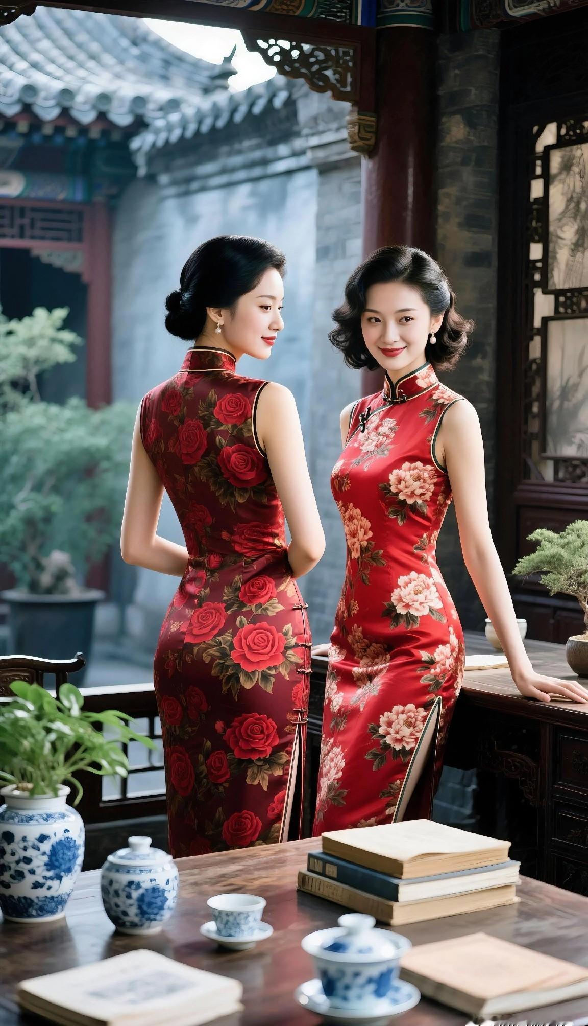旗袍不是老古董，是穿在身上的中国风。红得耀眼，料子却温柔；立领一收，腰身就活了