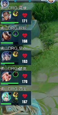 DRG心率爆表六分多钟的时候，DRG选手的心率全部超过150​​​