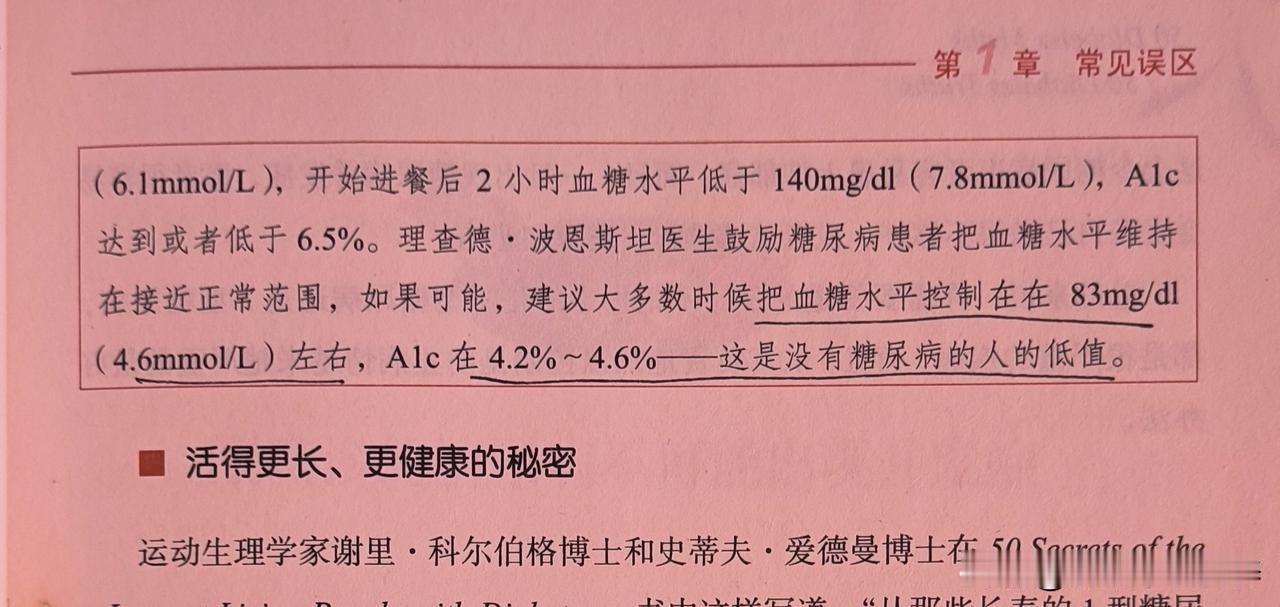 糖尿病的标准，美国临床内分泌医生协会对血糖控制的建议为，餐前血糖水平低于110m