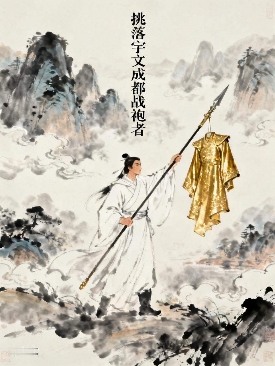 挑落宇文成都战袍的正是裴元庆。在隋唐故事的奇妙世界里，宇文成都是大隋那如天神般的