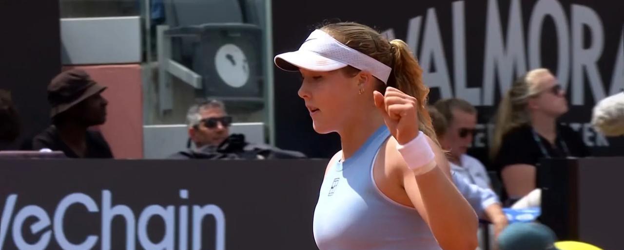 WTA1000｜罗马站1/4决赛刚结束一场比赛，4号种子高芙以6-47-6(5